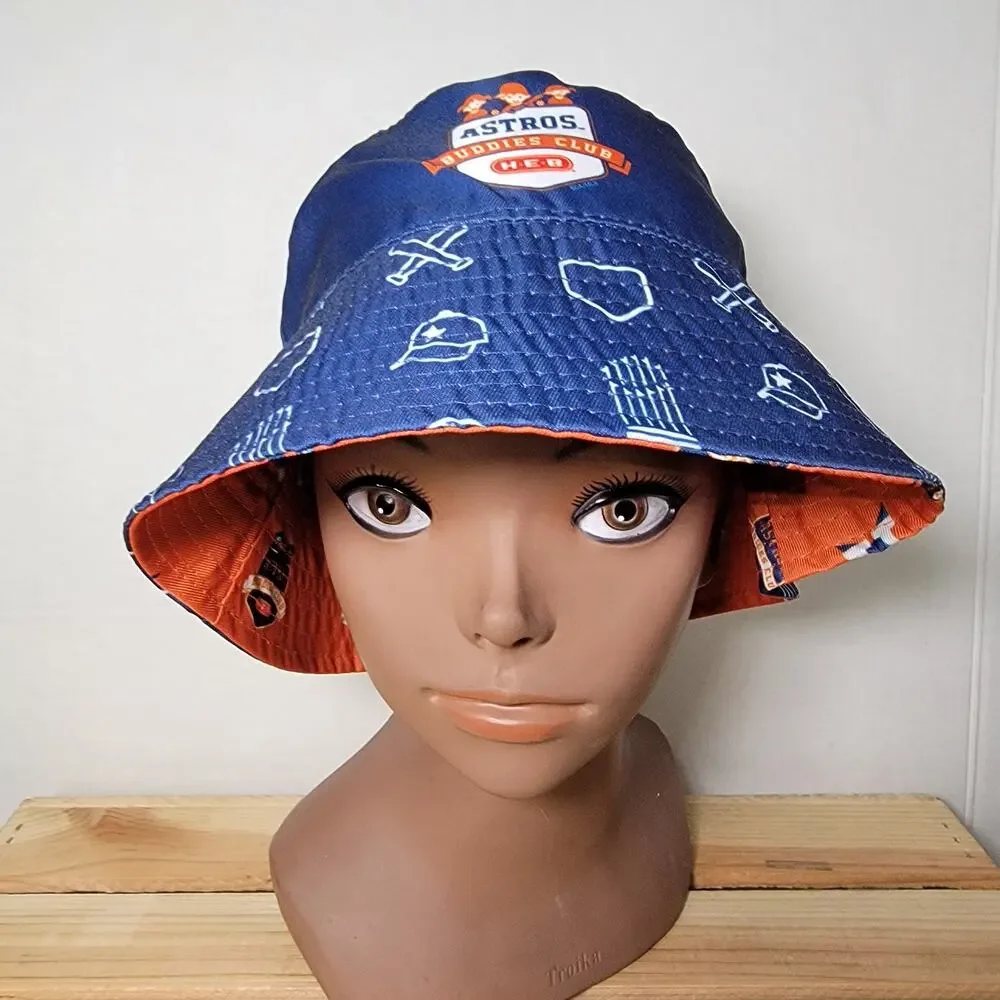 Houston Astros / HEB Buddies Club Kids Reversable Orange & Blue Bucket Hat